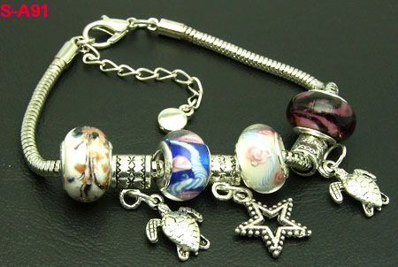 Pulseira com Charms de Murano
