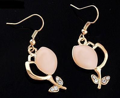 Flor Opal Folheado a Ouro 14K